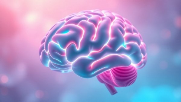 Surreal glowing brain symbolizing air pollution's impact on motor neuron disease.