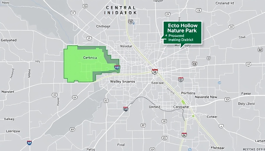 Map of Central Indiana showcasing READI grants projects
