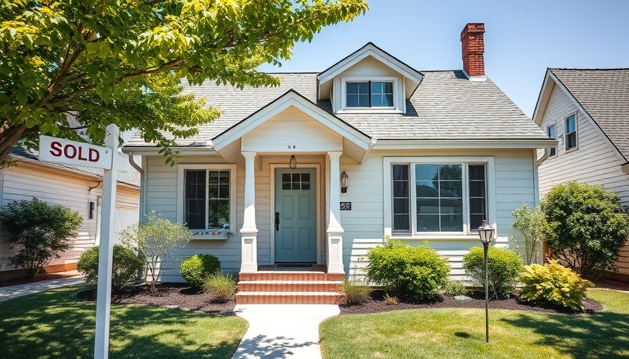Sold sign in front of suburban home, Indiana home sales flat.