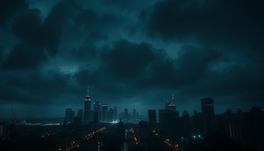 Indiana Statewide Power Shortages visualized with city landscape.