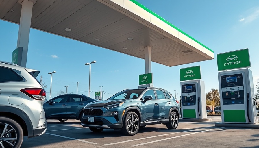 Biden fuel economy rules impact on energy-efficient vehicles at gas station.