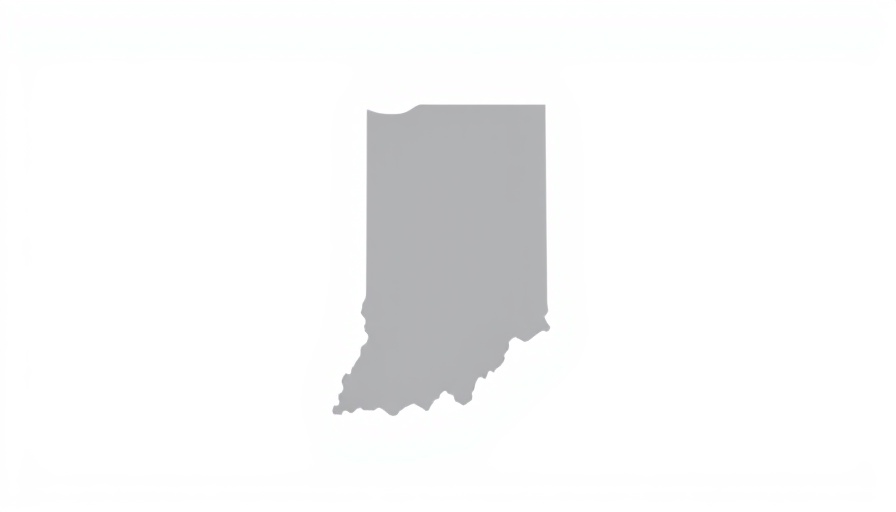 Gray silhouette of Indiana state map