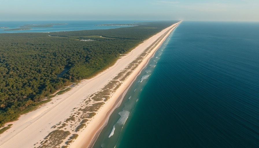 Aerial view of Northwest Indiana coastline illustrating RDA strategic plan.