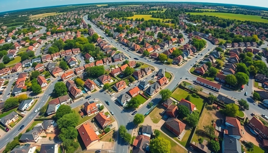 Community Land Trust Tippecanoe County suburb with diverse homes and green spaces.