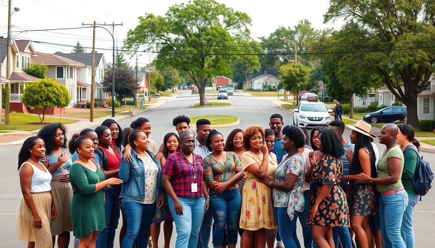 Dorothy King Drive in Gary: Community group gathering in unity.