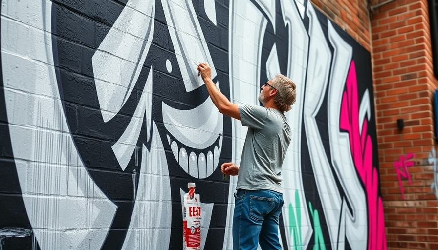 Artist paints Jackson 5 mural in Gary, Indiana.