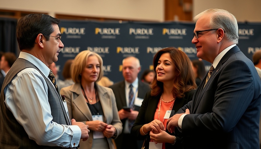 Purdue University workforce development professionals at a university event.
