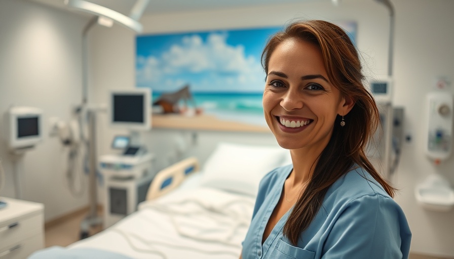 IU Health redesigned patient room with smiling woman and modern equipment.