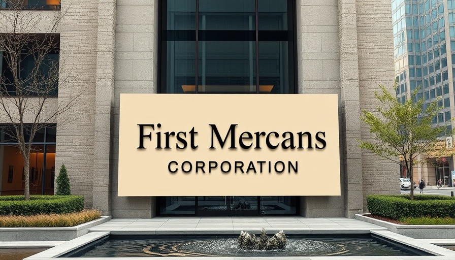 First Merchants Corporation building entrance, showcasing Q2 profit increase.