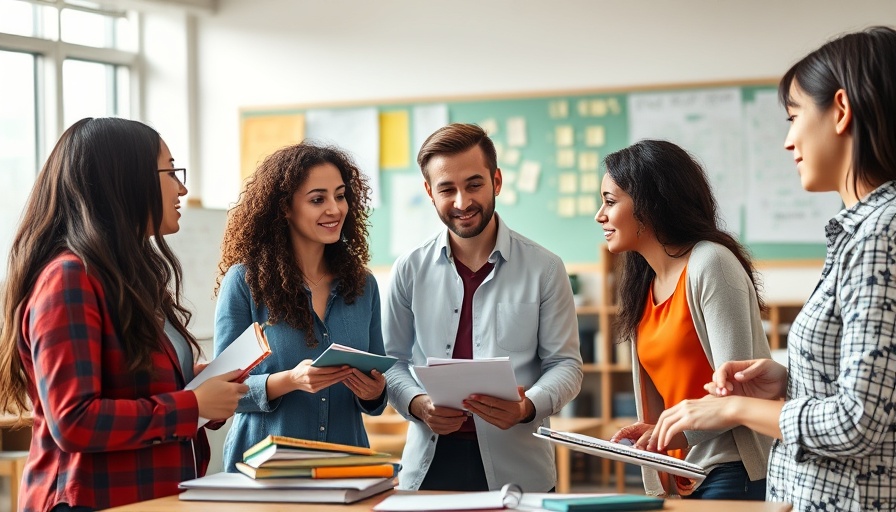 Teachers collaborating in a classroom, Indiana Teacher Grants focus.