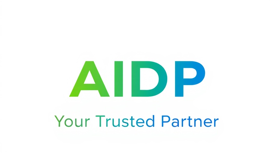 AIDP logo in gradient colors with 'Your Trusted Partner' tagline.
