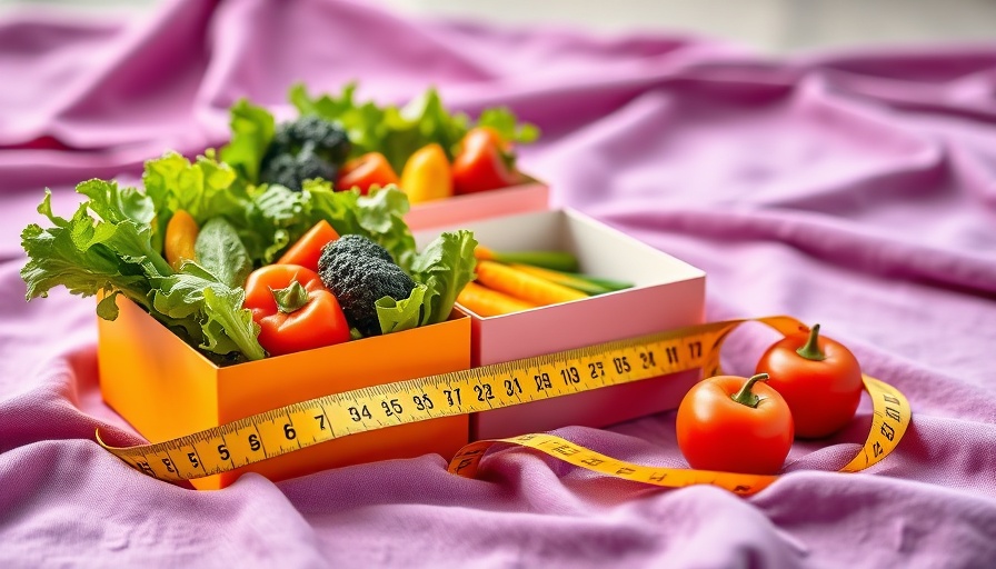 Healthy meal boxes with measuring tape for weightloss.