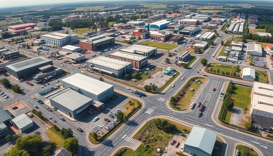 A thriving industrial area in Jay County showcasing economic development.