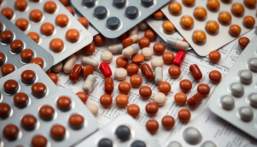 Pharmaceutical blister packs scattered, relating to Eli Lilly kickback allegations.
