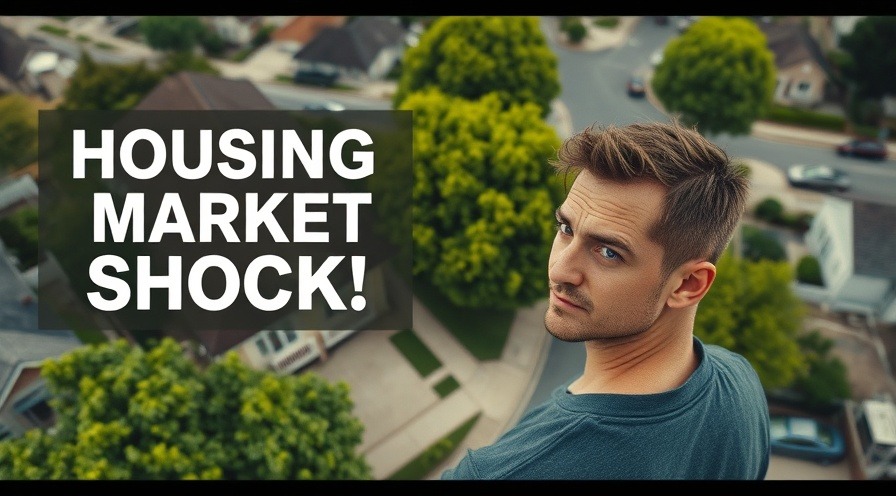 Vibrant aerial view of suburban homes with 'Housing Market SHOCK!' text, reflecting financial planning strategies.