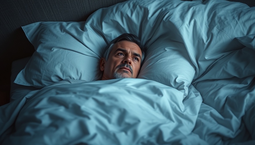 Man in bed experiencing nightmares, treating nightmares in narcolepsy.