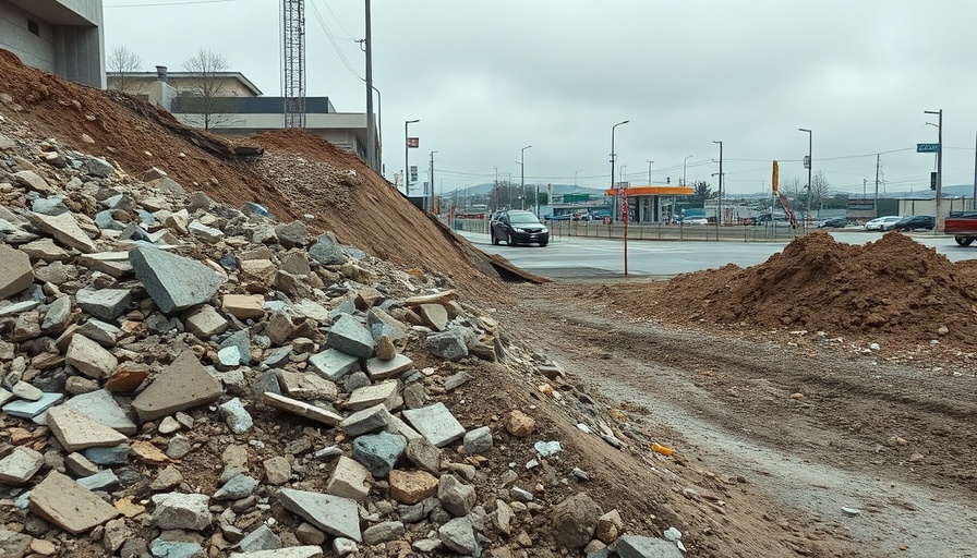 Greensboro breaking news updates: rubble and dirt at landslide site.