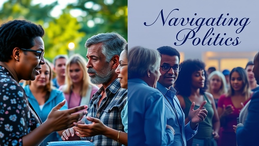 Diverse groups engaged in local politics discussion at a Charlotte community event.