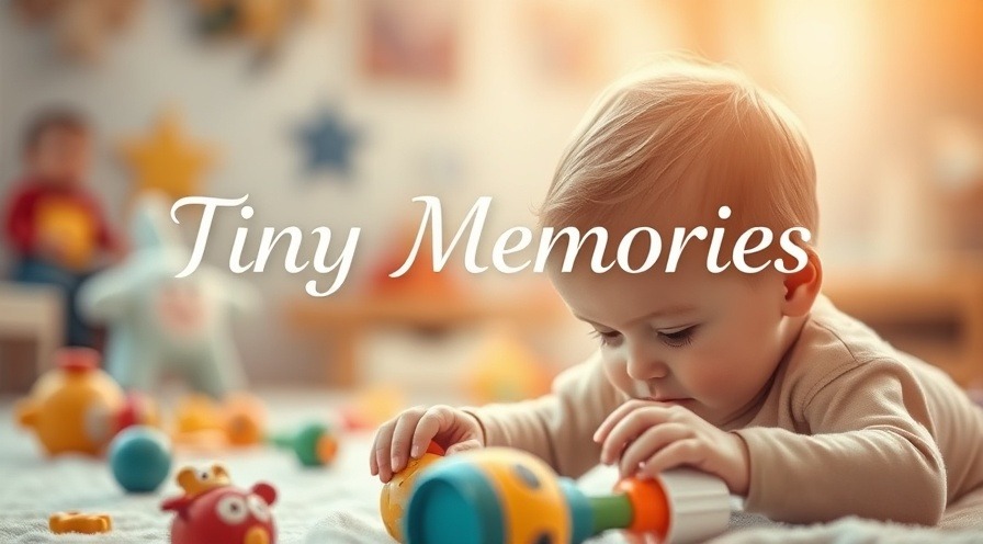 Curious baby exploring colorful toys, capturing infant memories and early development.