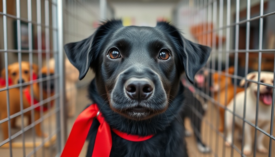 Adorable black dog in a pet daycare center, starting a pet daycare or boarding business.