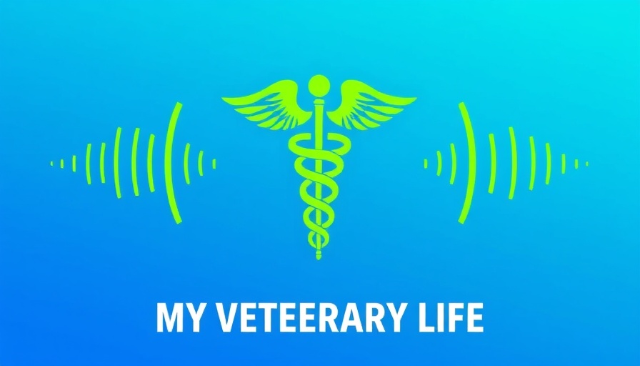 Veterinary caduceus on podcast cover for veterinary anatomy education
