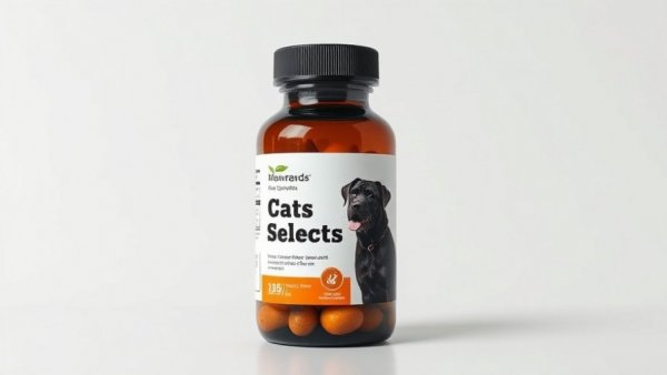 Pet supplement bottle for Dog Protein Losing Enteropathy (PLE) featuring a cat and dog