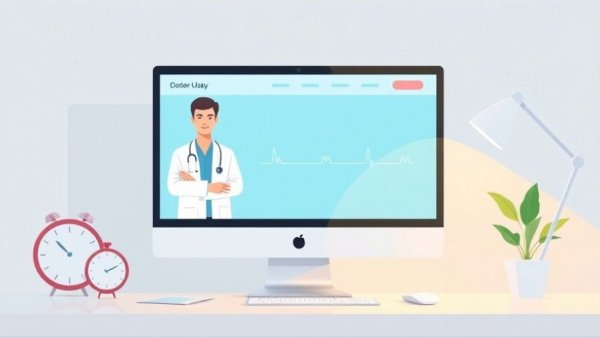 Effective medical website design on desktop computer screen.