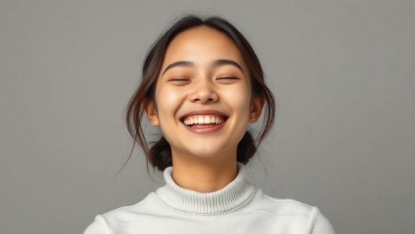 Achieving the Perfect Smile - joyful woman with a radiant smile.