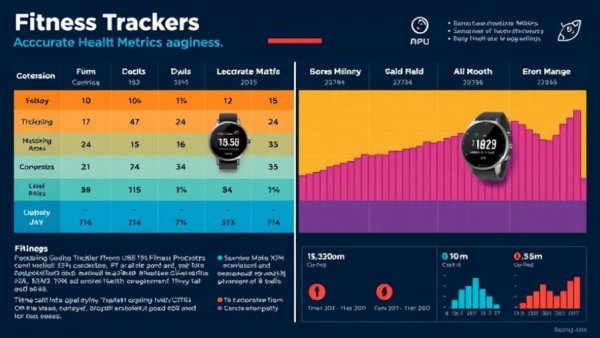Chart showing fitness trackers' health metrics capabilities and accuracy, enhancing performance insights.