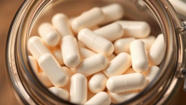 Open jar of white capsules for choosing safe and effective supplements.