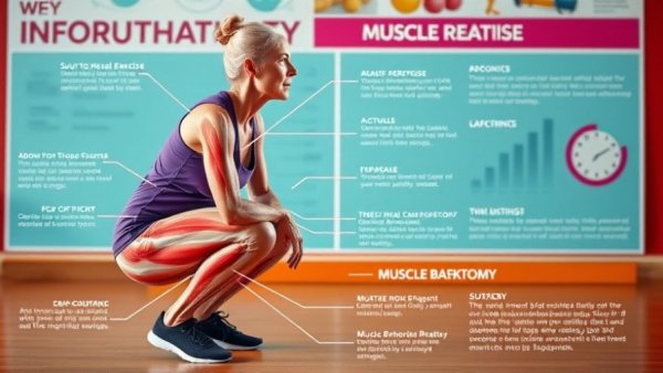 Senior exercise infographic showcasing a daily routine for fitness.