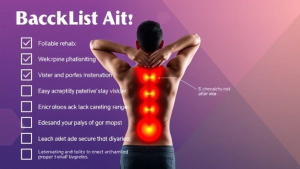 Back pain rehab checklist for reducing low back pain, with stretching.