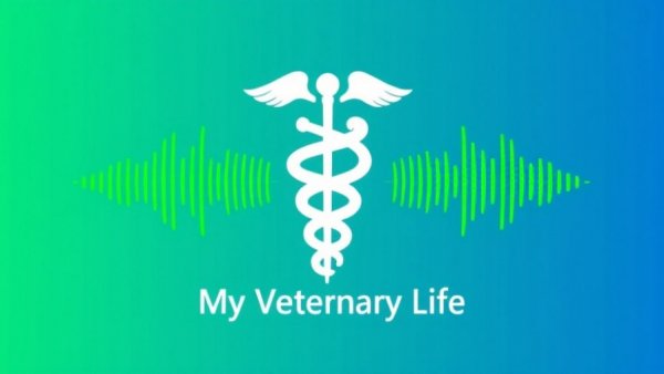 Modern podcast cover art for 'My Veterinary Life' with veterinary theme.