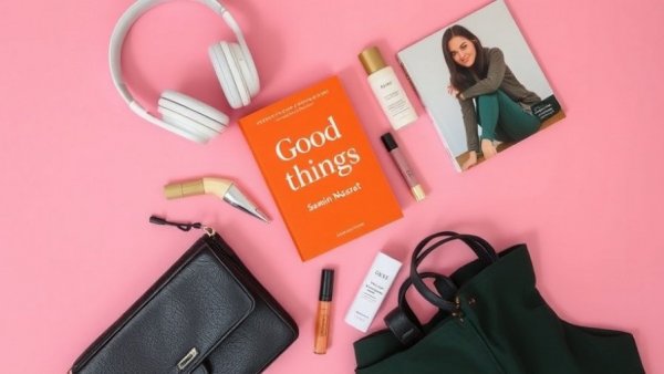 Assorted lifestyle items for a January reset for mindful living displayed stylishly.