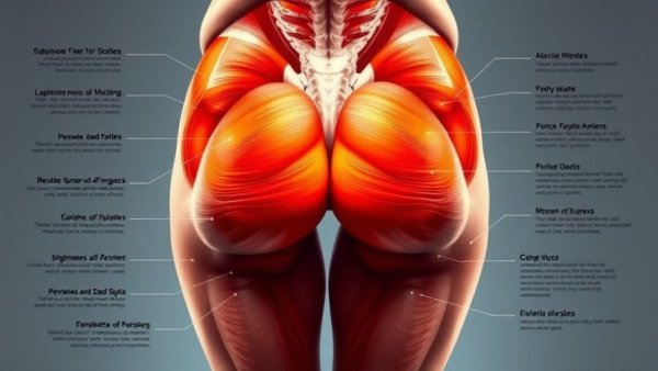 Glute muscle development diagram for glute exercises over 50.