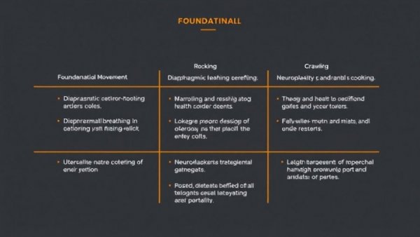 Infographic on neuroplasticity with movements like breathing and crawling.
