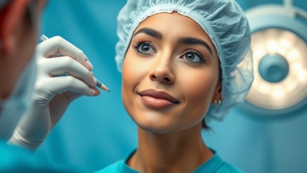 Breast surgery recovery preparation in medical setting.