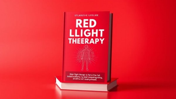 Red Light Therapy book cover with glowing silhouette and text.