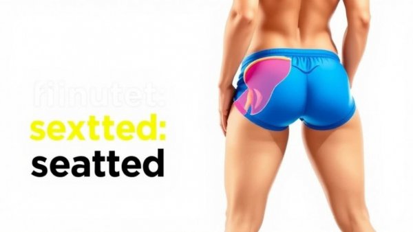 Glute anatomy illustration for seated glute exercises for seniors, bright text.