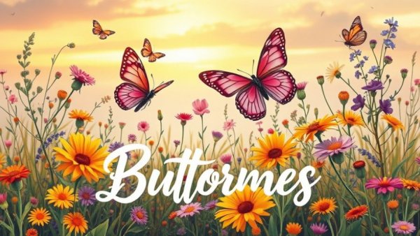 Vibrant cover with butterflies and flowers, A Mother's Guide Through Autism, artistic style.