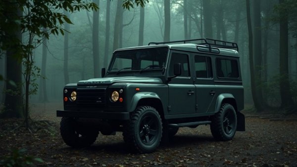 ATV in misty forest, mysterious setting, introducing kids to motorsports safely.