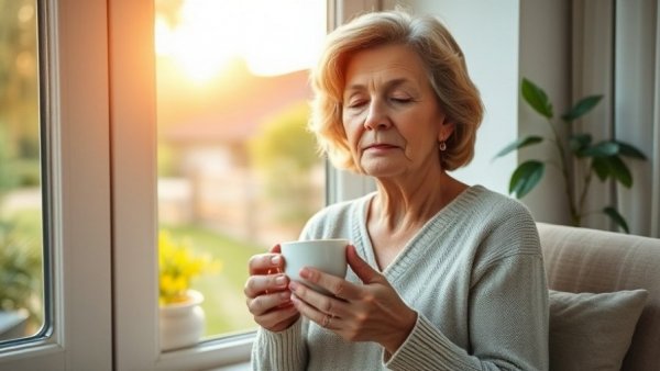 Transform your midlife morning routine: peaceful morning with tea.