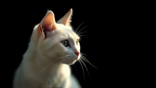 Pensive white cat highlighting deadly pet food recall.