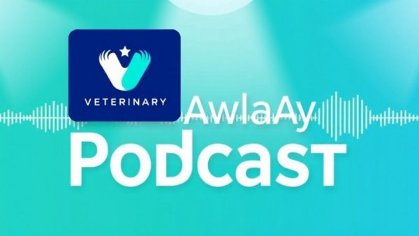 Veterinary podcast cover with AVMA logo and green sound waves.