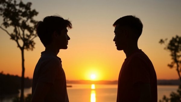 Silhouetted couple enjoying sunset, Hormone Optimization for Libido.