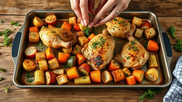 Delicious easy sheet pan recipes with chicken and vegetables.