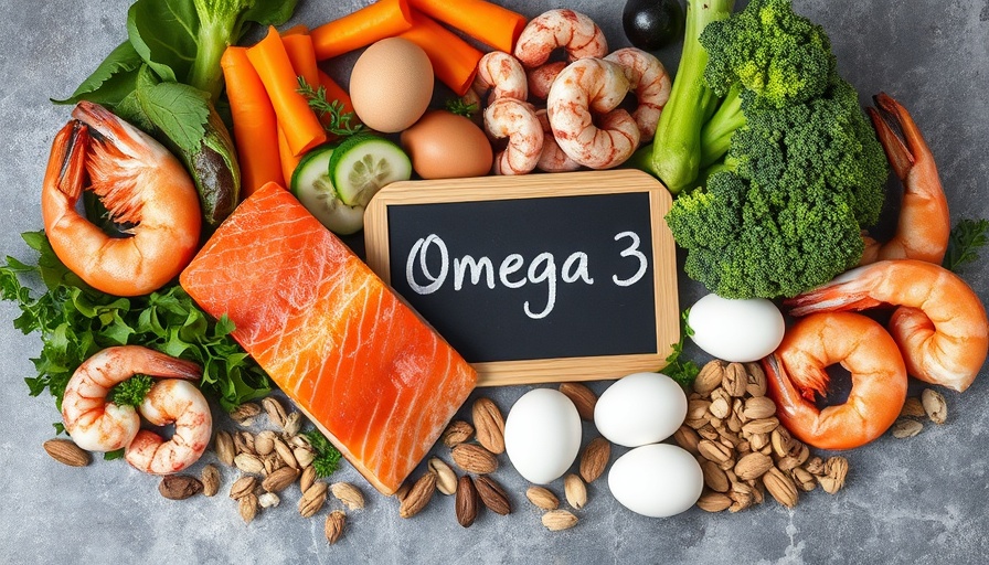 Omega-3 rich foods beneficial for dogs on display.