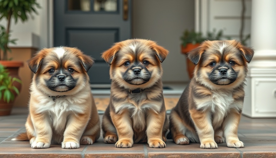 Fluffy dogs on a porch, highlighting pet safety.