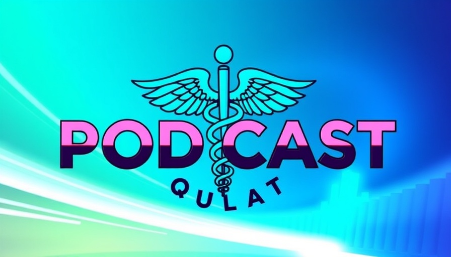 Veterinary dermatologist journey podcast logo with caduceus design.