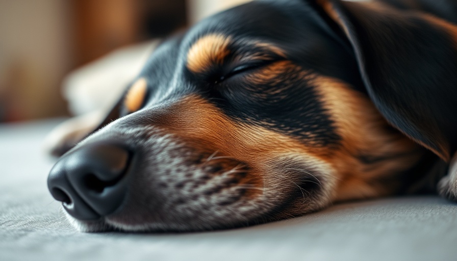 Gently sleeping dog suggesting health factors affecting pet behavior